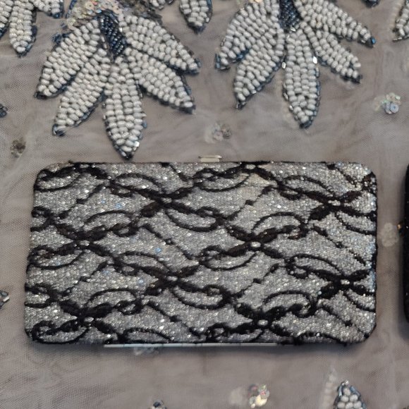 Forever 21 Handbags - Glitter and Lace Thin Evening Clutch